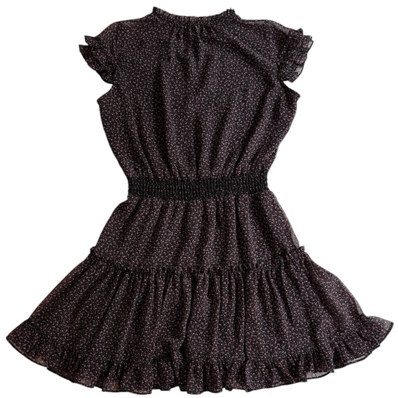 Rebecca Minkoff Floral Ruffled Mini Dress Sz Small S Feminine Modest Romantic - Picture 7 of 10